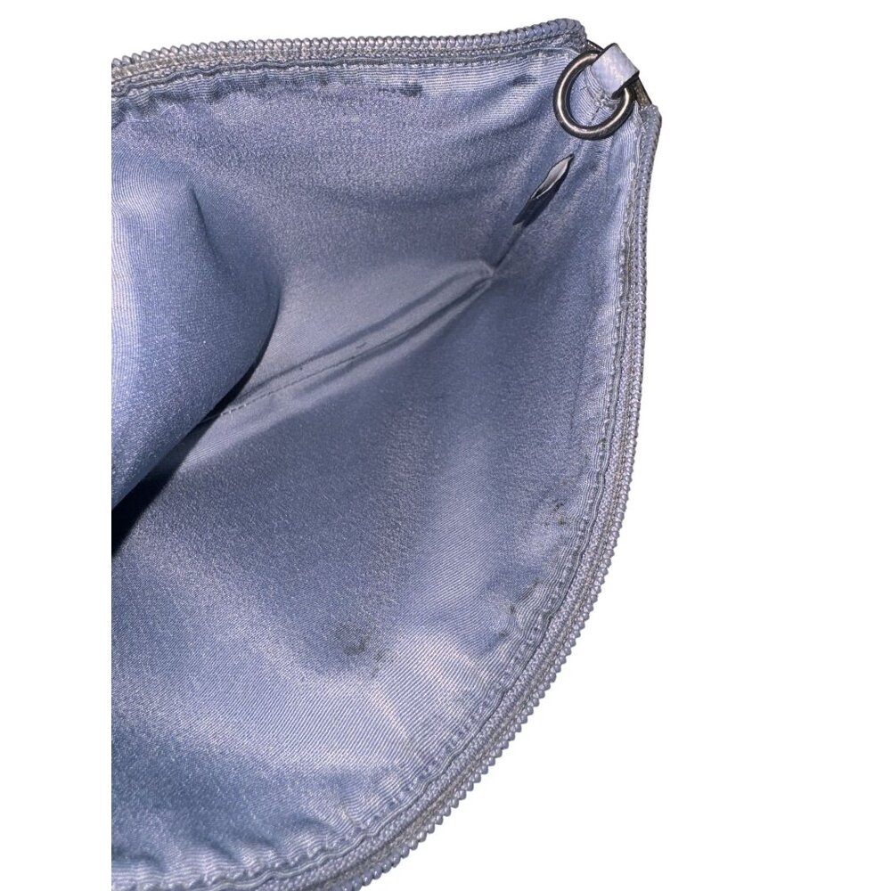 Coach New York Blue Leather Zip Pouch Bag - Picture 3 of 5